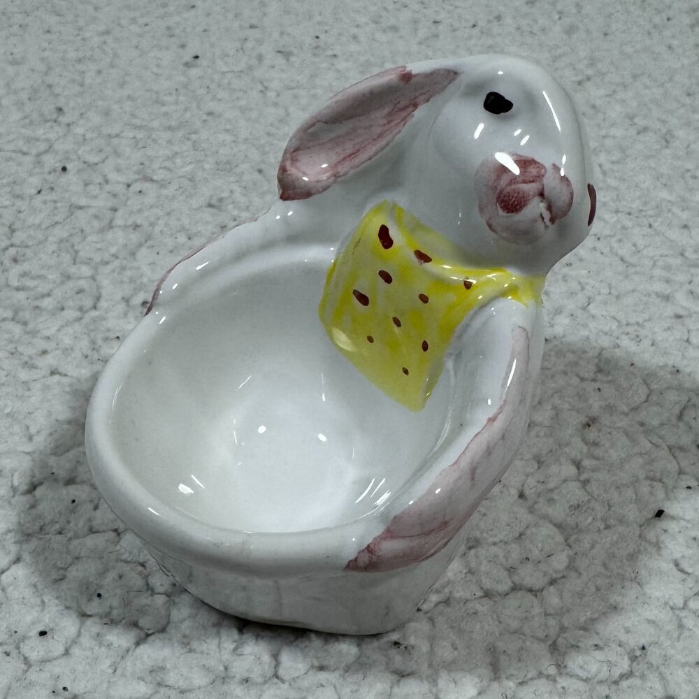 Vintage Pier 1 Import Easter Bunny Designer Ceramic egg holders Made In Italy